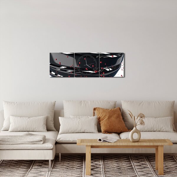 Kép - A földgömb absztrakciója (órával) (90x30 cm)