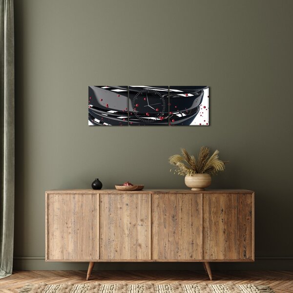 Kép - A földgömb absztrakciója (órával) (90x30 cm)