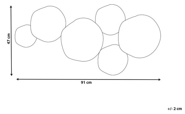 Fali Dekoráció NEODYNIUM 47 cm Fém Fehér