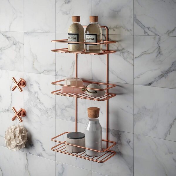 Copper háromszintes fürdőszobai polc - Metaltex