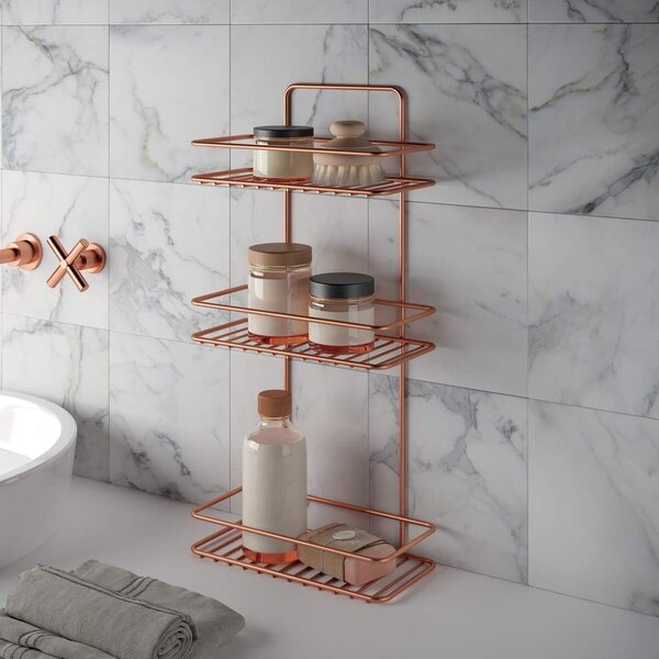 Copper háromszintes fürdőszobai polc - Metaltex