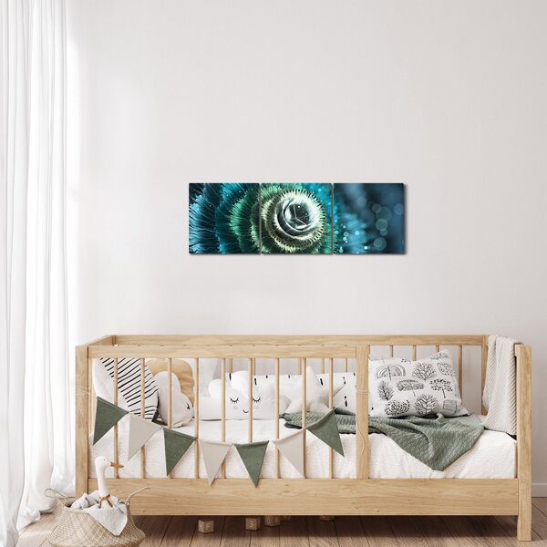 Kép - Virág részlete (órával) (90x30 cm)