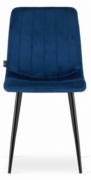 Étkező szett 1 + 4, fekete RAMOD asztal 100x60 cm + kék LAVA szék fekete lábakkal