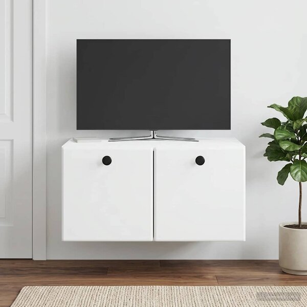 Fali TV szekrény 59,5 x 41 x 30 cm Fehér Szerelt Fa