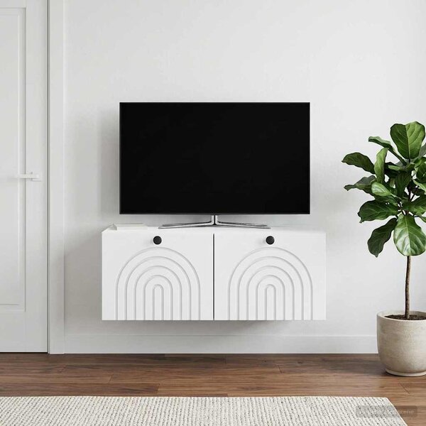 Fali TV szekrény Fehér 78,5 x 41 x 30 cm Szerelt Fa