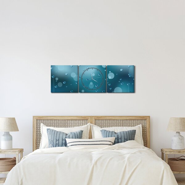 Cseppek képe (órával) (90x30 cm)