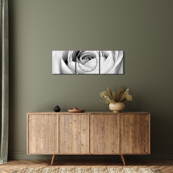 Kép - Rózsa virág részlete (órával) (90x30 cm)