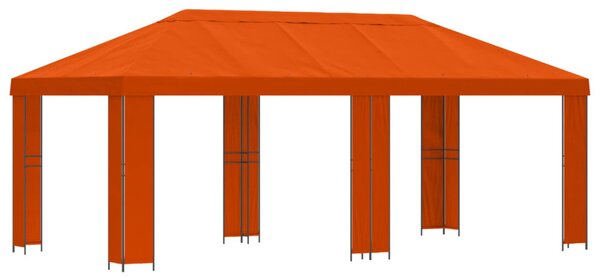 Kerti pavilon 6 x 3 m Narancssárga Poliészter és acél 190 gsm