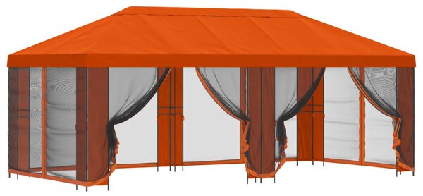 Kerti pavilon oldalfalakkal 6 x 3 m Narancssárga