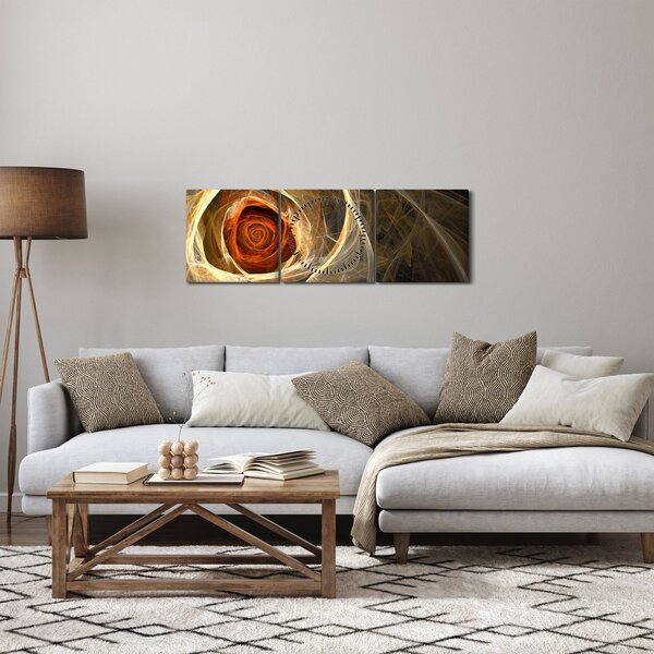 Kép - művészi rózsa (órával) (90x30 cm)