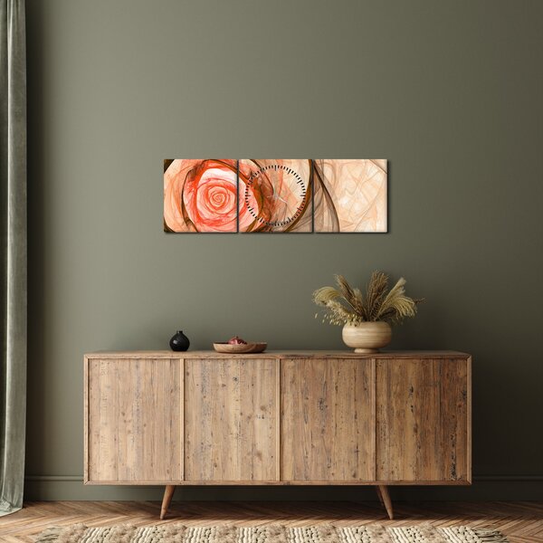 Kép - művészi rózsa (órával) (90x30 cm)