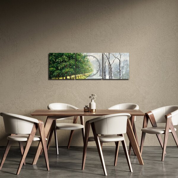 Kép - Tél versus nyár (órával) (90x30 cm)