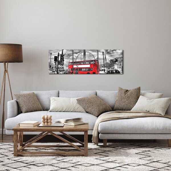 Kép - Trafalgar tér (órával) (90x30 cm)