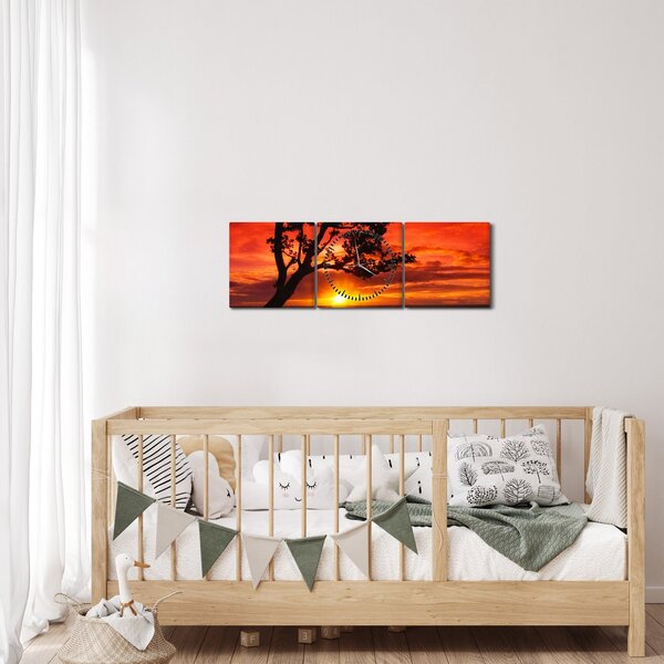 Kép - Naplemente (órával) (90x30 cm)