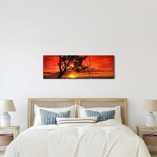 Kép - Naplemente (órával) (90x30 cm)