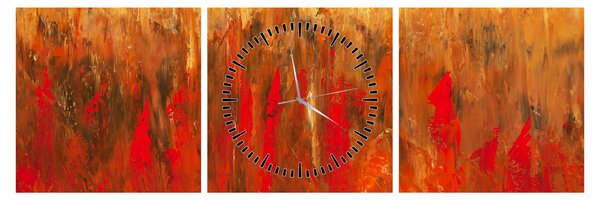 Kép - Festett absztrakció (órával) (90x30 cm)