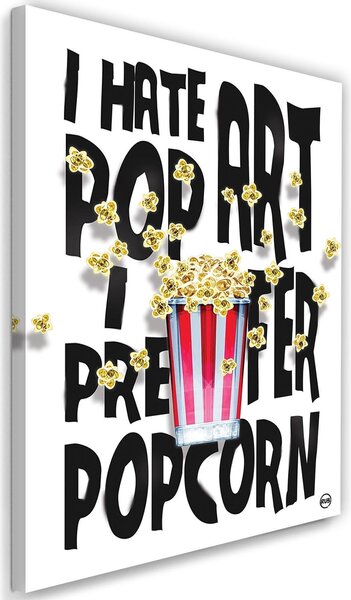 Gario Vászonkép Képaláírás és szétszórt popcorn - Rubiant Méret: 40 x 60 cm