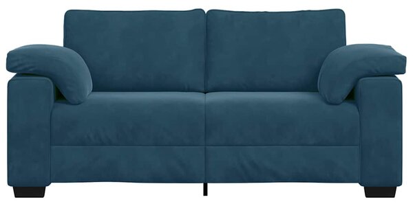 Kék bársony loveseat kanapé 180x77x82 cm