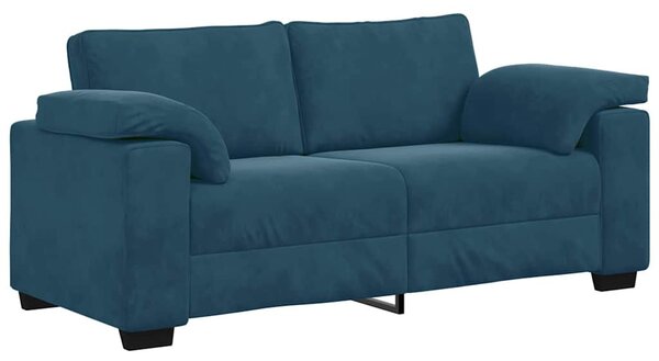 Kék bársony loveseat kanapé 180x77x82 cm