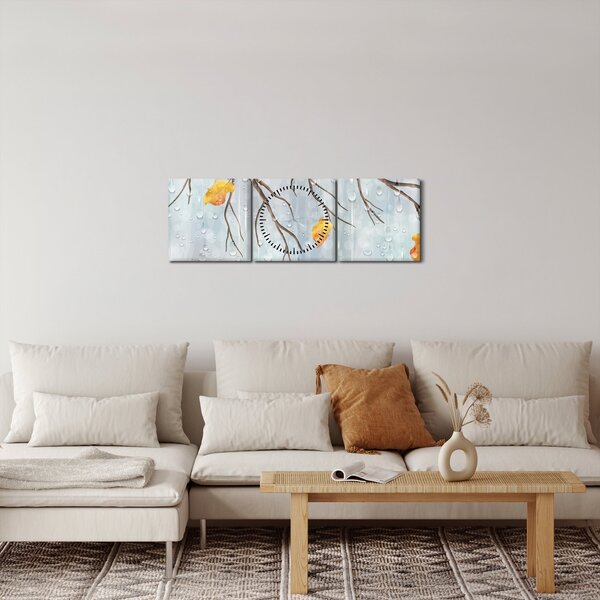 Kép - Esős ősz (órával) (90x30 cm)