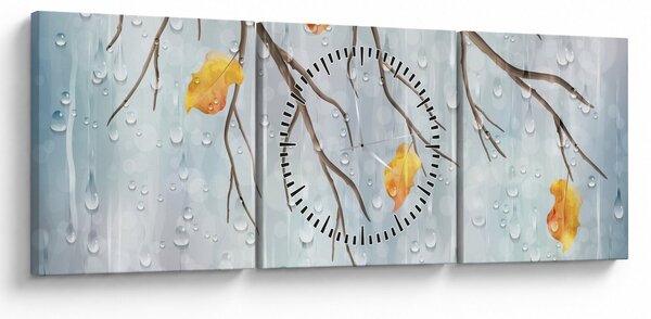 Kép - Esős ősz (órával) (90x30 cm)