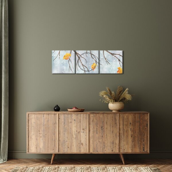 Kép - Esős ősz (órával) (90x30 cm)
