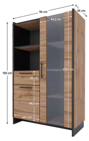 Vitrin Adivinaba 2 (wotan tölgy + fekete). Akció -28%