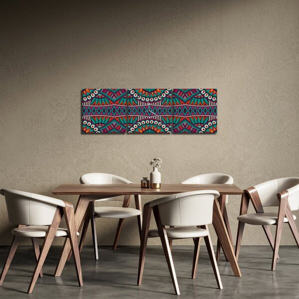 A díszítő absztrakció képe (órával) (90x30 cm)