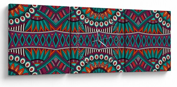 A díszítő absztrakció képe (órával) (90x30 cm)