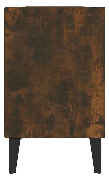 Füstös tölgy színű TV-szekrény fémlábakkal 103,5 x 30 x 50 cm
