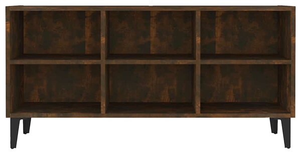 Füstös tölgy színű TV-szekrény fémlábakkal 103,5 x 30 x 50 cm