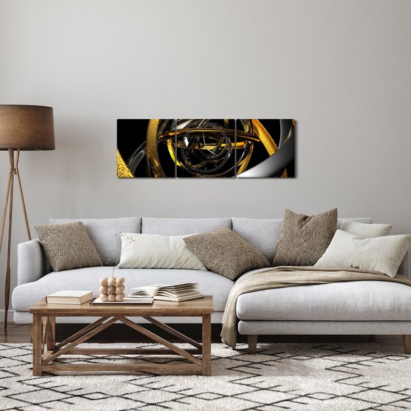 A modern absztrakció képe (órával) (90x30 cm)