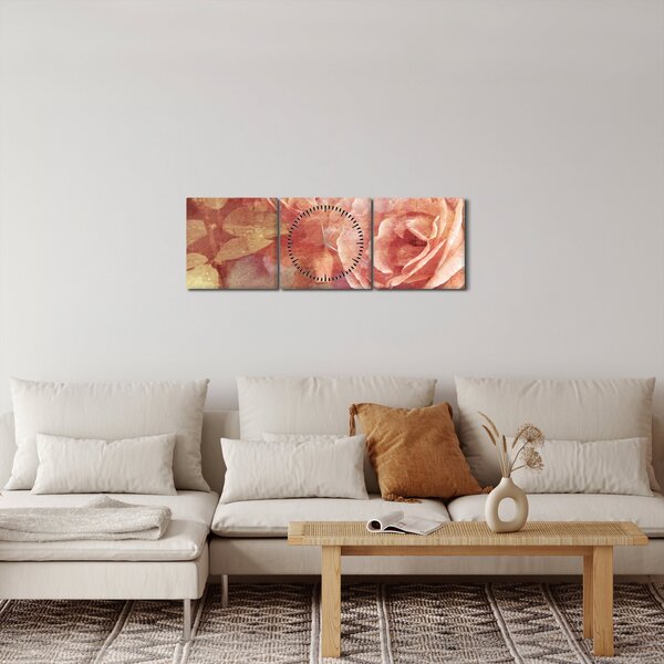 Rózsák képe (órával) (90x30 cm)