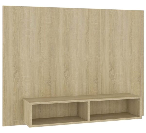 Sonoma tölgy színű szerelt fa fali TV-szekrény 120x23,5x90 cm