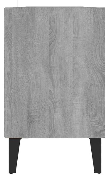 Szürke sonoma színű TV-szekrény fémlábakkal 103,5 x 30 x 50 cm