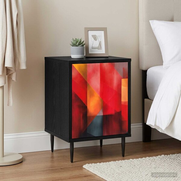 Éjjeliszekrény HEESCH 2 db Fekete Tölgy 36 x 33 x 51 cm