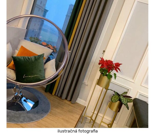 Függesztett hintafotel Belgica 2 (transzparens + arany + szürke)