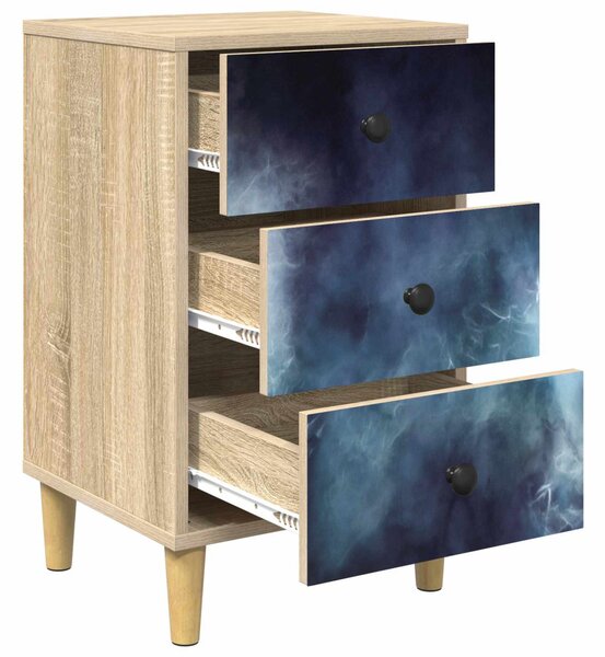 Éjjeliszekrény RAALTE 2 db Sonoma Tölgy 36 x 33 x 60 cm