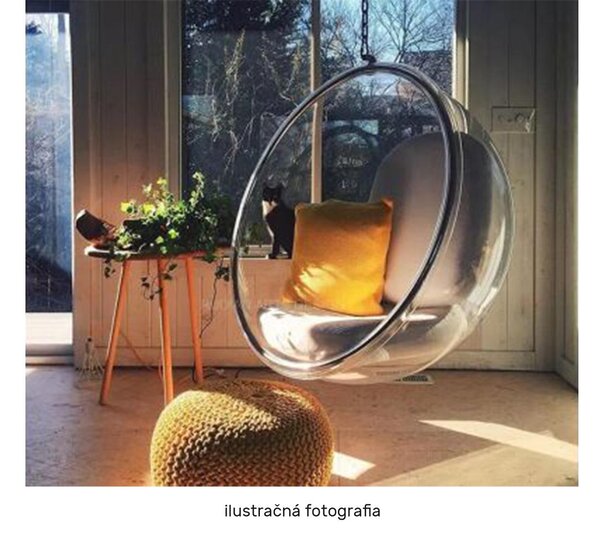 Függesztett hintafotel Belgica 1 (transzparens + arany + rózsaszín)