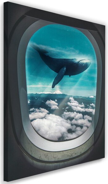 Gario Vászonkép Bálna úszik a felhők felett - Gab Fernando Méret: 40 x 60 cm