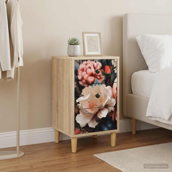 Éjjeliszekrény BORNE 2 db Sonoma Tölgy 36 x 33 x 60 cm