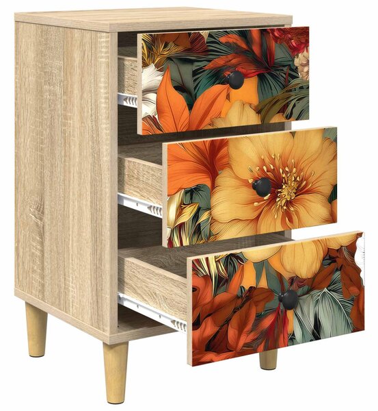 Éjjeliszekrény GENNEP 2 db Sonoma Tölgy 36 x 33 x 60 cm