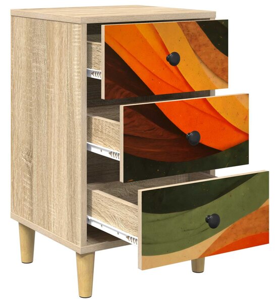Éjjeliszekrény BONN 2 db Sonoma Tölgy 36 x 33 x 60 cm