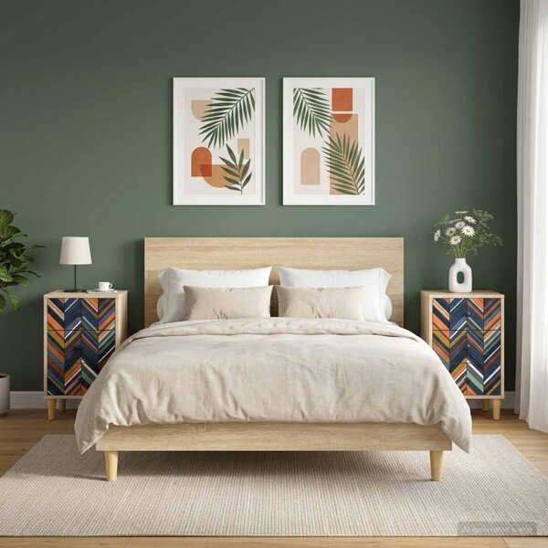 Éjjeliszekrény OMMEN 2 db Sonoma Tölgy 36 x 33 x 60 cm