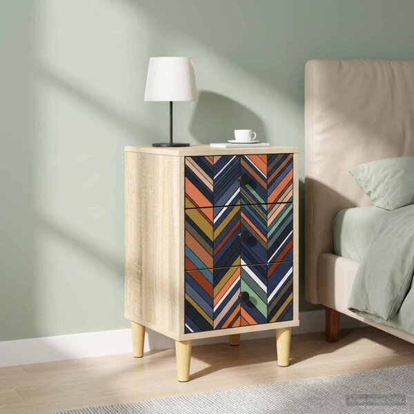 Éjjeliszekrény OMMEN 2 db Sonoma Tölgy 36 x 33 x 60 cm