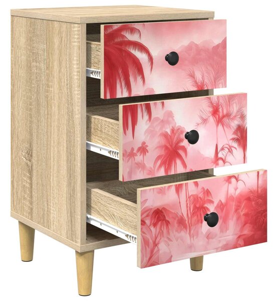 Éjjeliszekrény AACHEN 2 db Sonoma Tölgy 36 x 33 x 60 cm