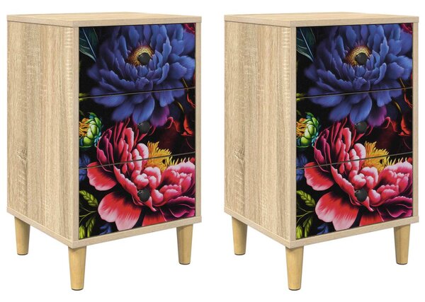 Éjjeliszekrény KIEL 2 db Sonoma Tölgy 36 x 33 x 60 cm