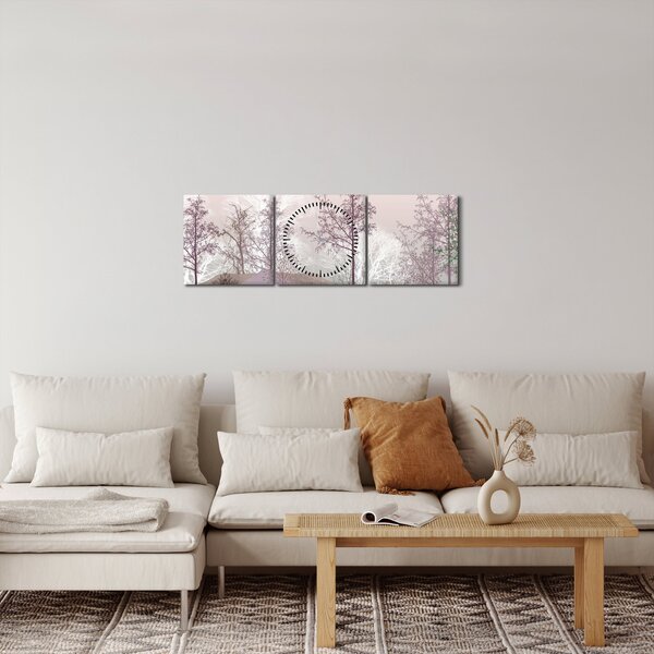Az erdő képe (órával) (90x30 cm)
