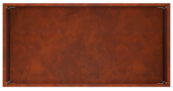 Kerti cserép Rozsdás 60 x 30 x 40 cm Időjárásálló Acél
