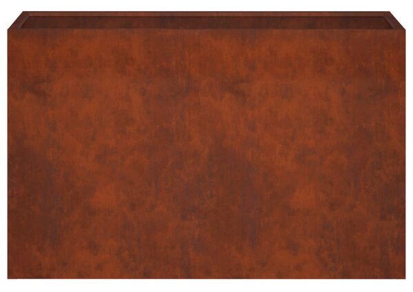 Kerti cserép 2 db Rozsdás 80 x 30 x 40 cm Időjárásálló Acél
